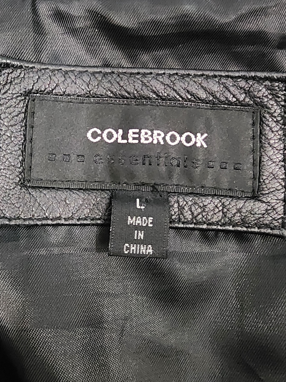 Colebrook Black Leather Jacket Women Large Zip Front Mid Length Coat Classic - Picture 5 of 9